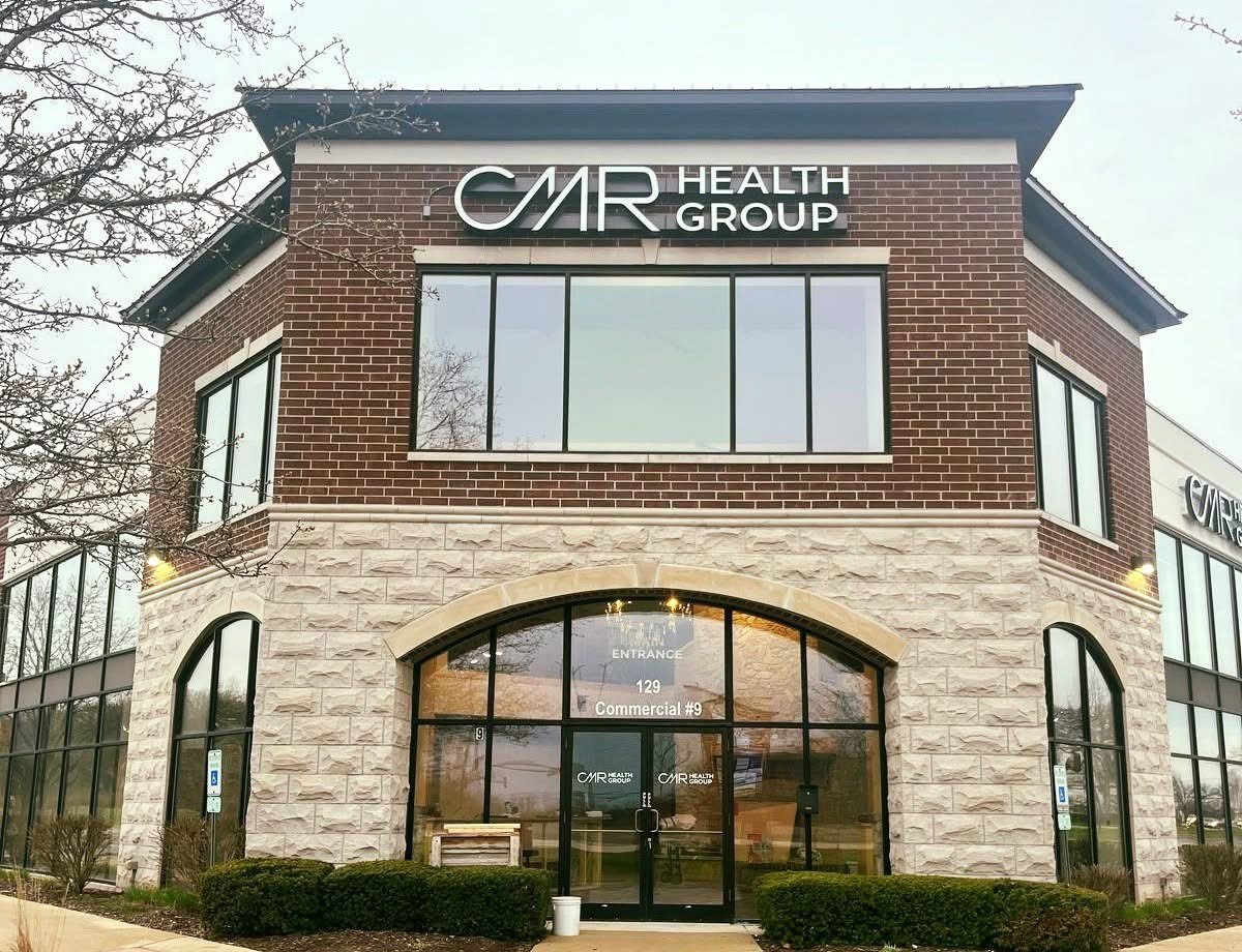 Front entrance of CMR Health Group at 129 Commercial Drive, Unit 9, Yorkville, IL
